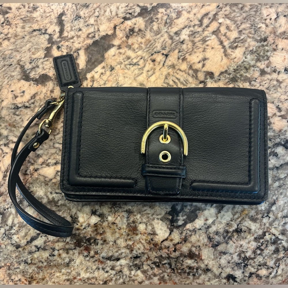 Coach Black Wristlet Wallet